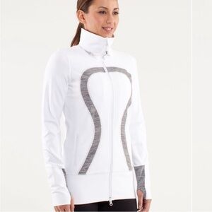 Lululemon In Stride Jacket White / Gray